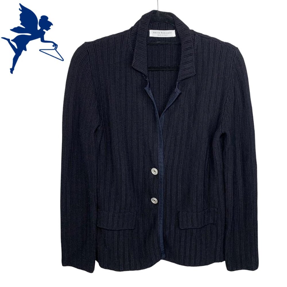 AMINA RUBINACCI  Ribbed Cardigan Sweater
